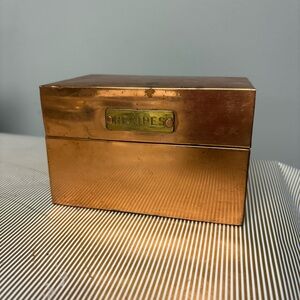 Vintage Copper Recipe Box